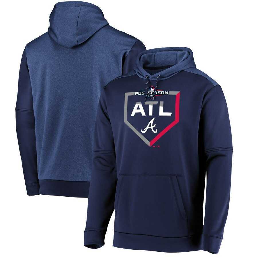 Men's Atlanta Braves Majestic 2019 Postseason Dugout Authentic Pullover Hoodie Navy,We sell and wholesale Men's Atlanta Braves Majestic 2019 Postseason Dugout Authentic Pullover Hoodie Navy on line form chian!